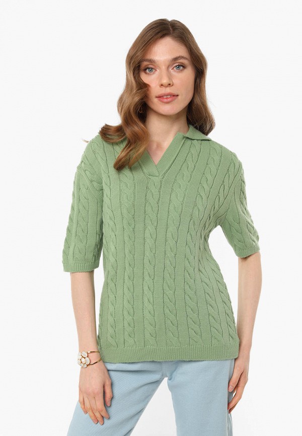 Пуловер Time-to-dress зеленого цвета