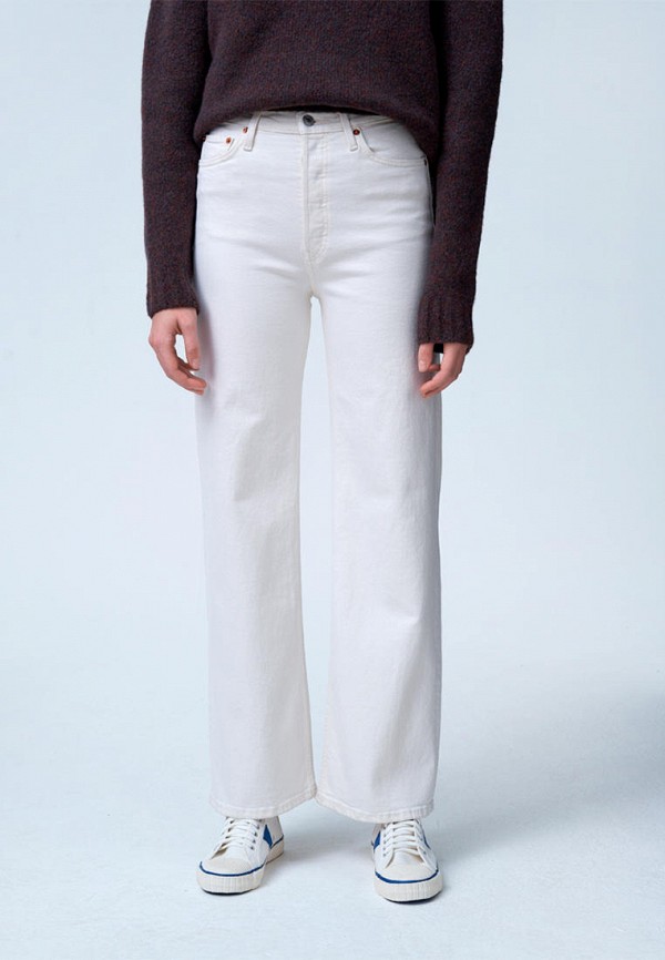 коричневые свободные укороченные джинсы re done Джинсы Re/Done в стиле 70-х с ультравысокой посадкой