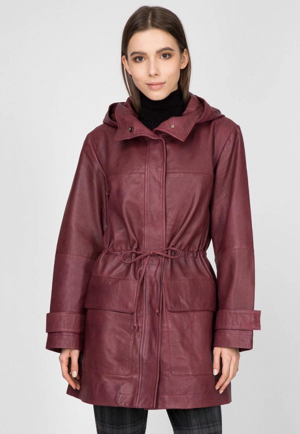 

Куртка кожаная Pepe Jeans, Pepe Jeans MP002XW0XB80, Бордовый