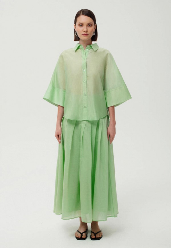Блуза GLVR цвет Зеленый  Фото 2