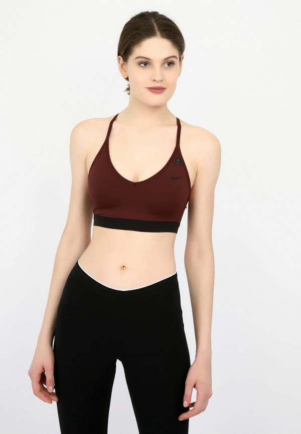 

Топ спортивный Nike, NK INDY BRA, Бордовый