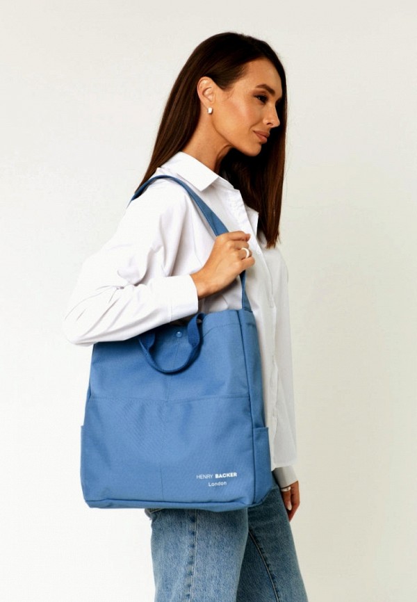 Сумка Henry Backer голубой, размер 00, фото 6
