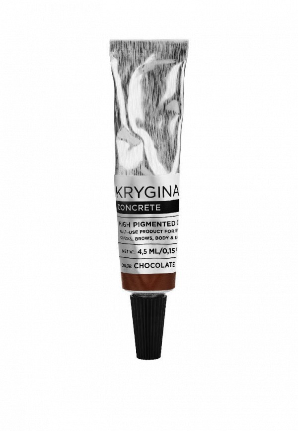 Пигмент для макияжа Krygina Cosmetics CONCRETE, универсальное средство, стойкий матовый финиш, тон chocolate, 4.5 мл