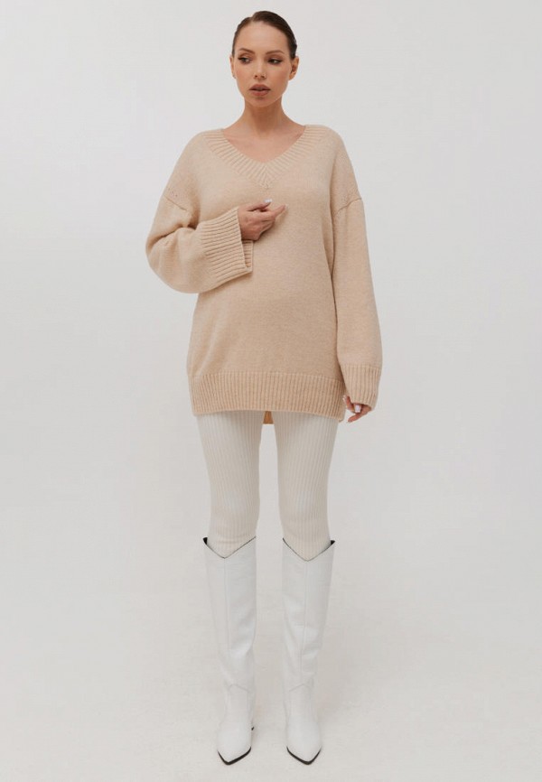 Пуловер Woolook цвет Бежевый  Фото 2