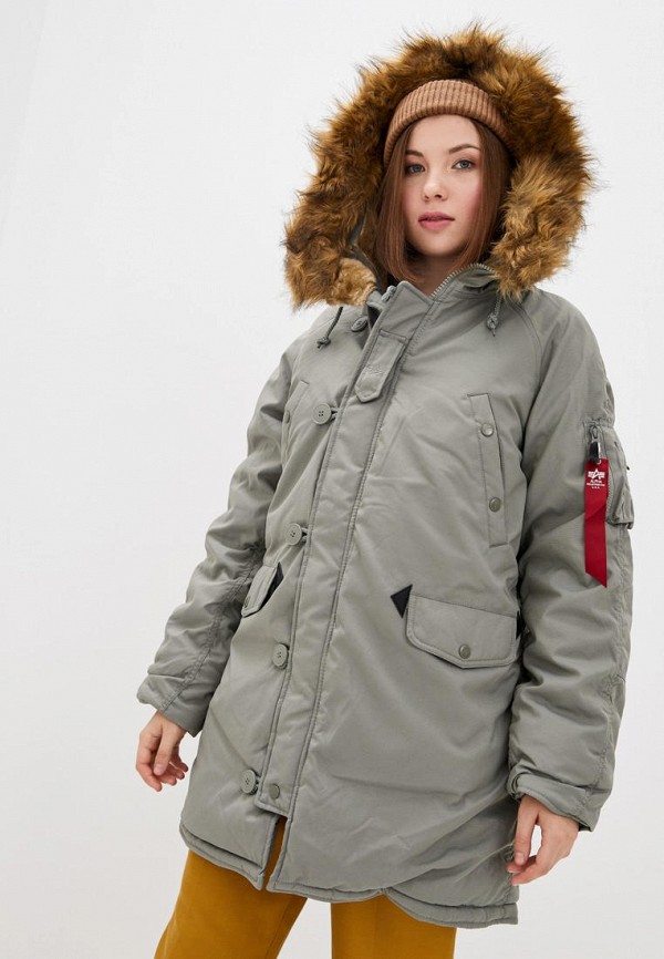 

Парка Alpha Industries, Серый, Alpha Industries MP002XW0YEHG