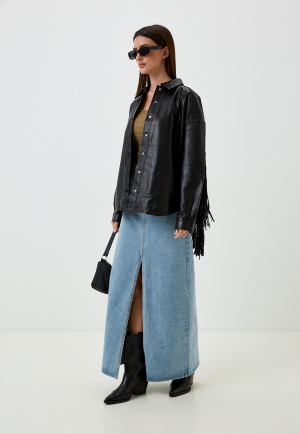 фото Куртка кожаная снежная королева