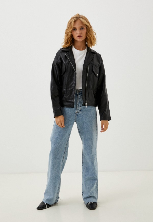 фото Куртка кожаная снежная королева