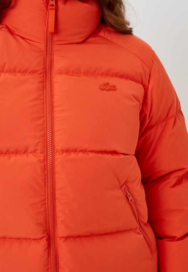 Пуховик Lacoste оранжевый, размер 40, фото 5
