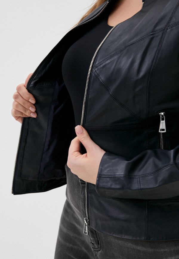 фото Куртка кожаная снежная королева