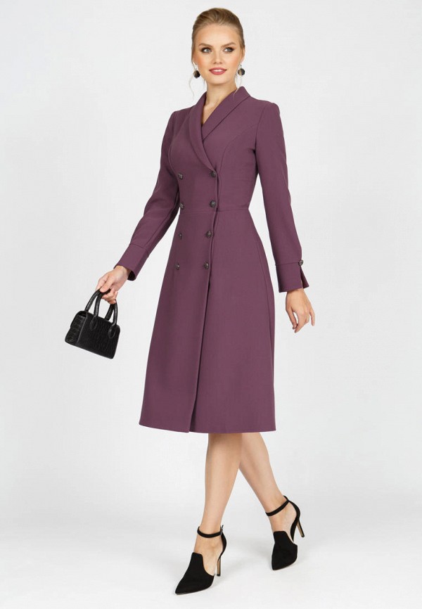 Платье Grey Cat фиолетовый, размер 50, фото 2