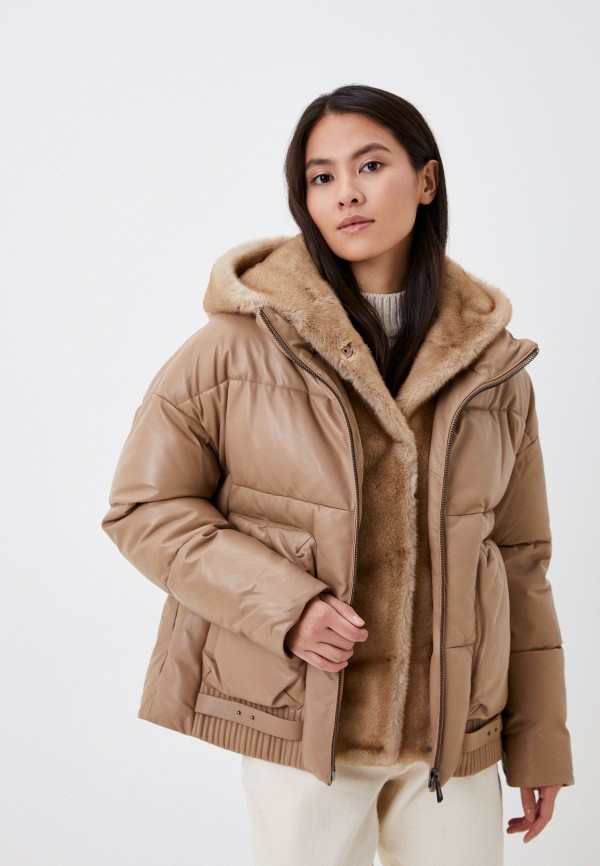 фото Куртка кожаная утепленная снежная королева