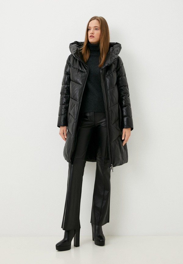 фото Куртка кожаная утепленная снежная королева