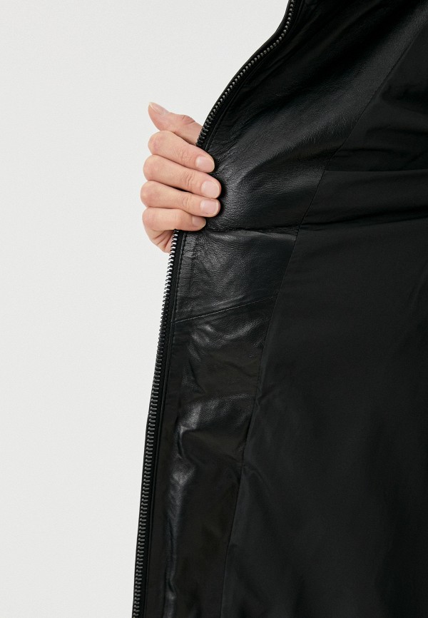 фото Куртка кожаная утепленная снежная королева