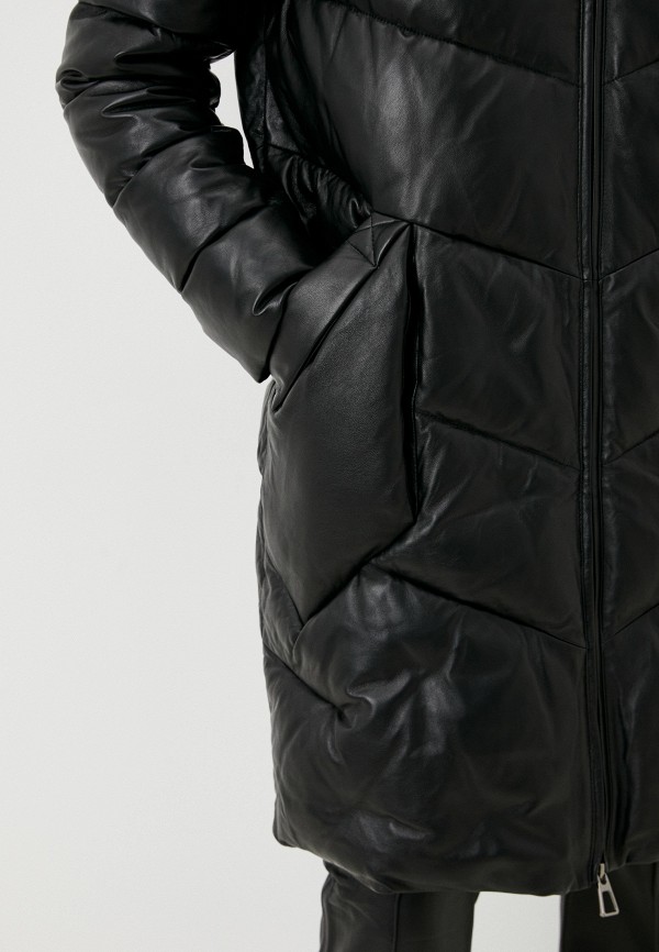 фото Куртка кожаная утепленная снежная королева