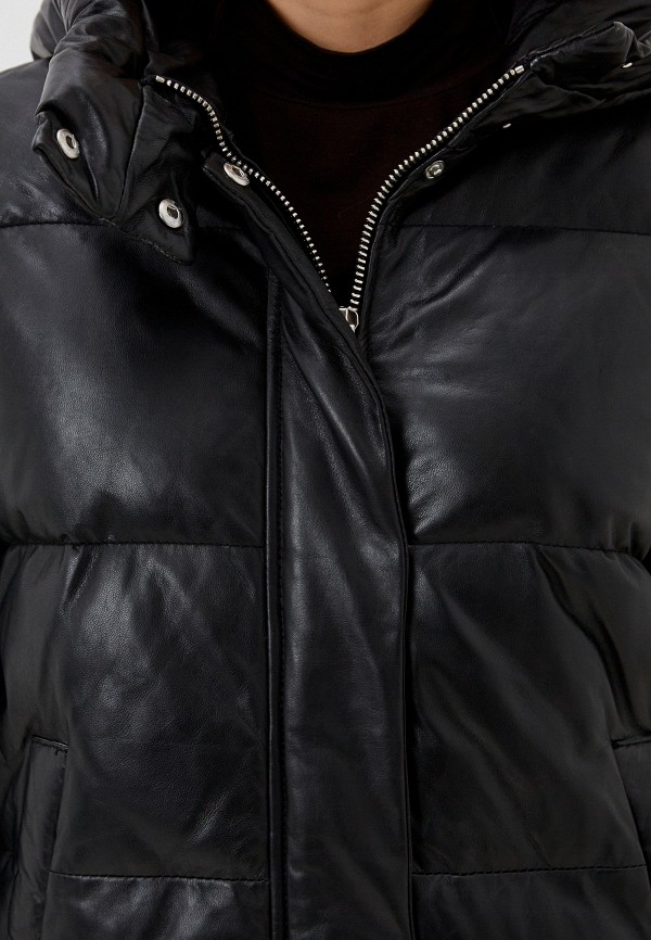 фото Куртка кожаная утепленная снежная королева