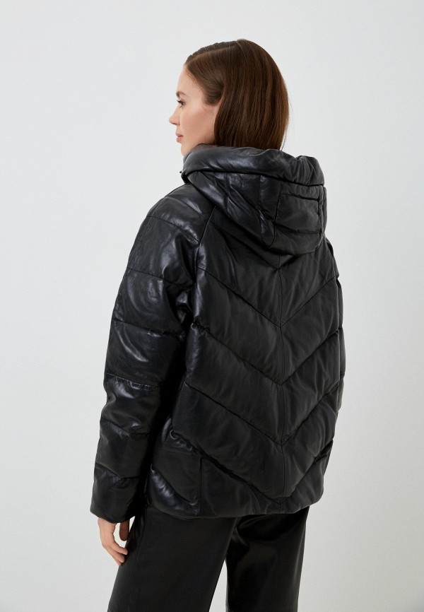 фото Куртка кожаная утепленная снежная королева