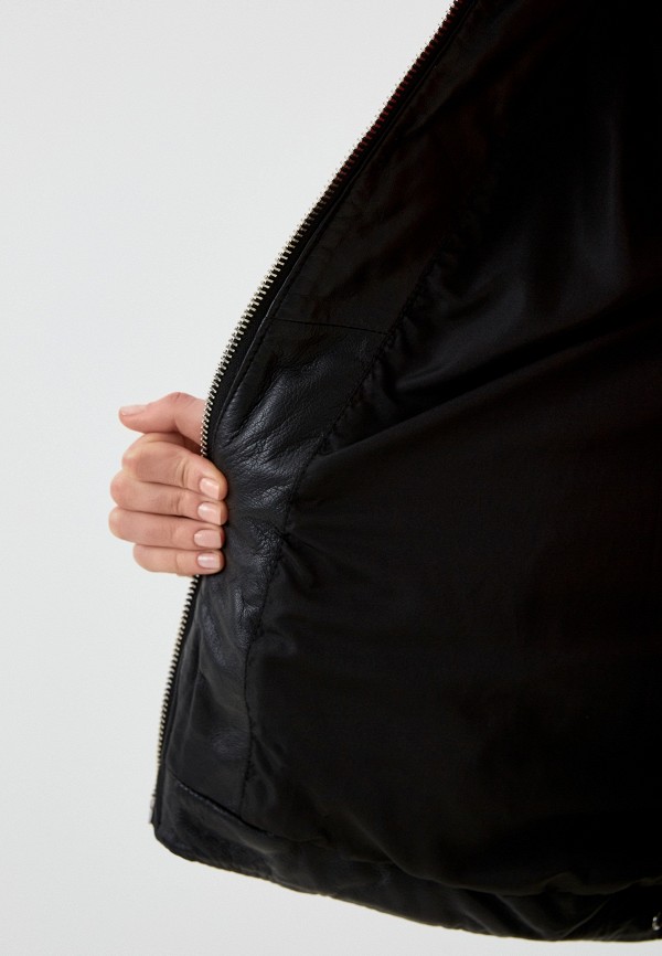 фото Куртка кожаная утепленная снежная королева