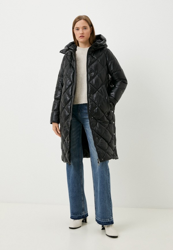 фото Куртка кожаная утепленная снежная королева