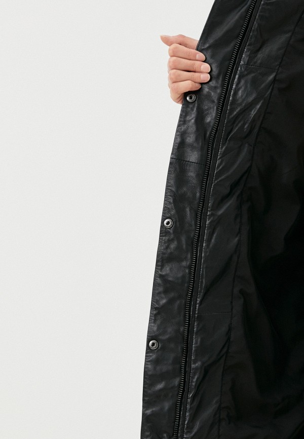 фото Куртка кожаная утепленная снежная королева