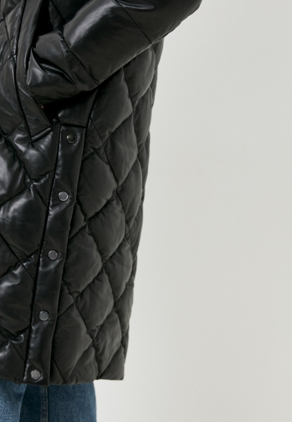 фото Куртка кожаная утепленная снежная королева