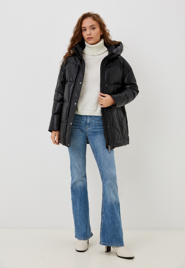 фото Куртка кожаная утепленная снежная королева