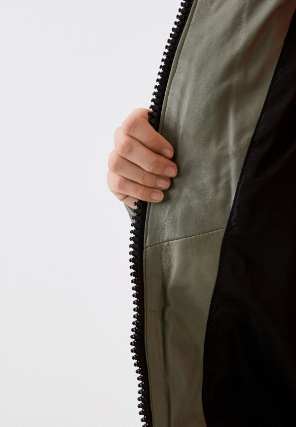 фото Куртка кожаная утепленная снежная королева