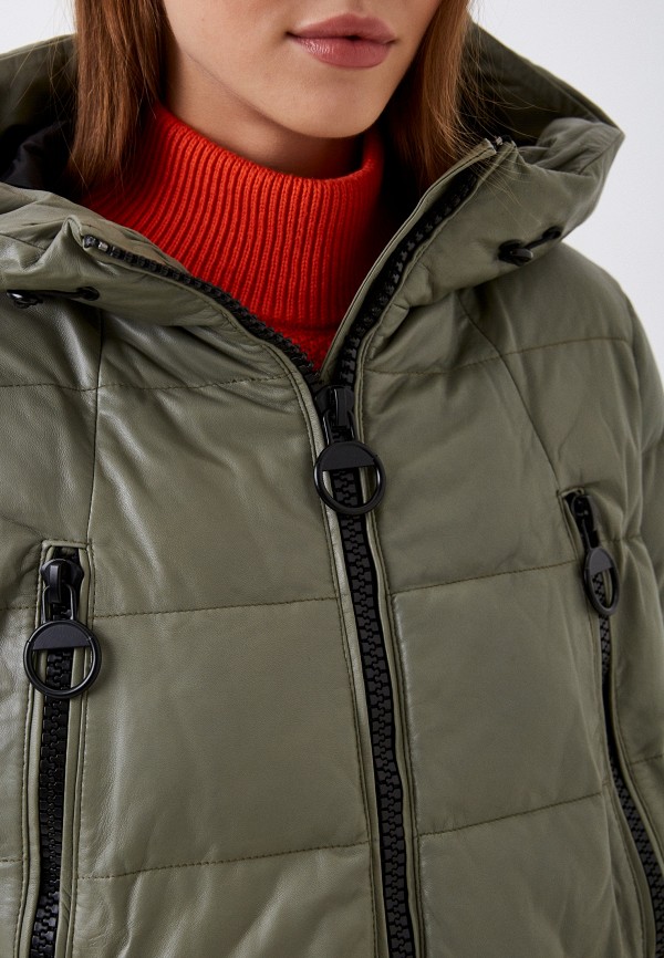 фото Куртка кожаная утепленная снежная королева