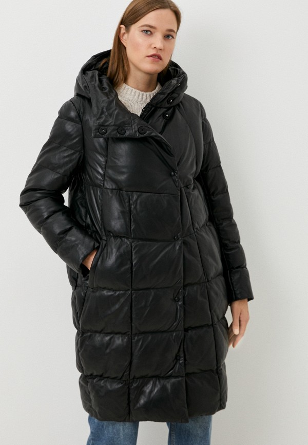 фото Куртка кожаная утепленная снежная королева