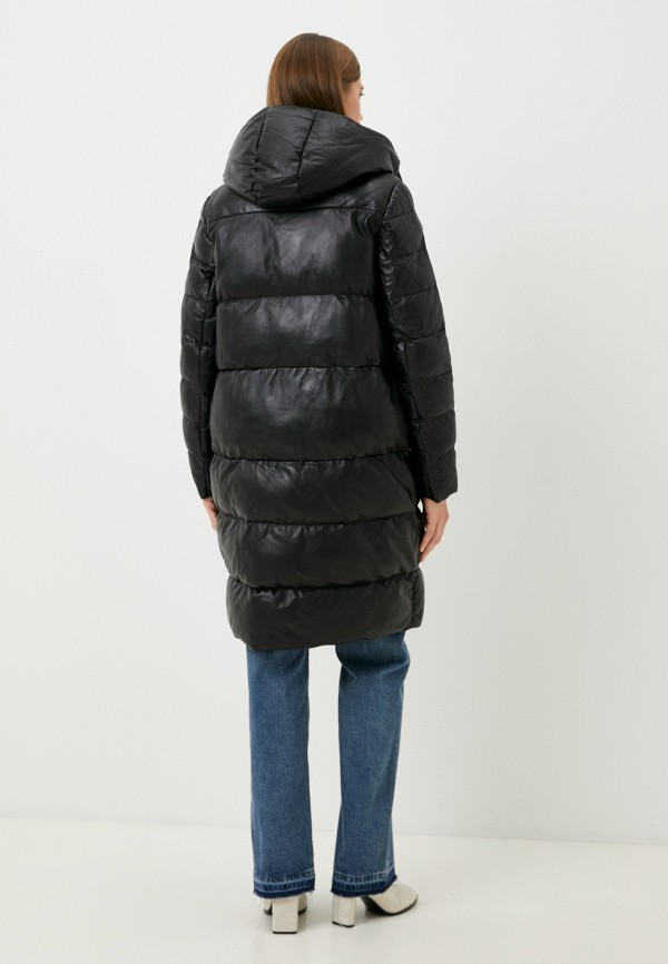 фото Куртка кожаная утепленная снежная королева