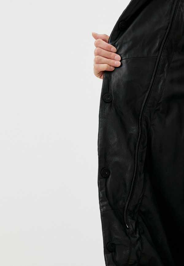 фото Куртка кожаная утепленная снежная королева