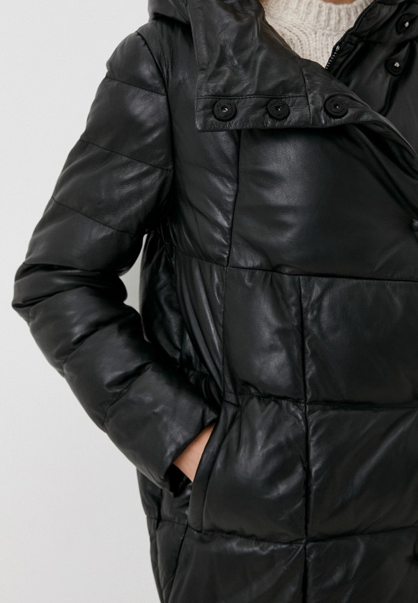 фото Куртка кожаная утепленная снежная королева