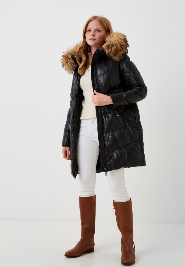 фото Куртка кожаная утепленная снежная королева