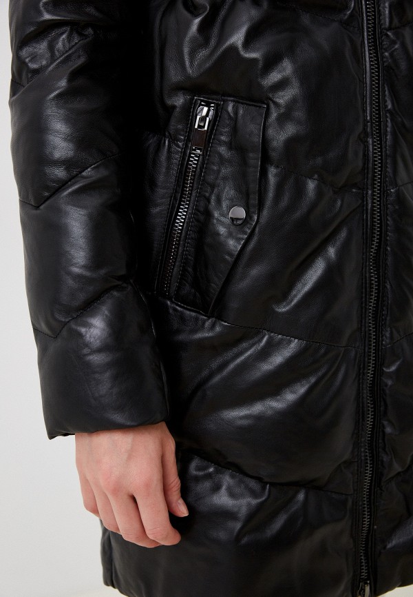 фото Куртка кожаная утепленная снежная королева