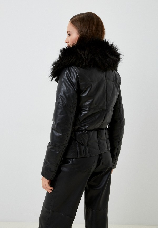 фото Куртка кожаная утепленная снежная королева