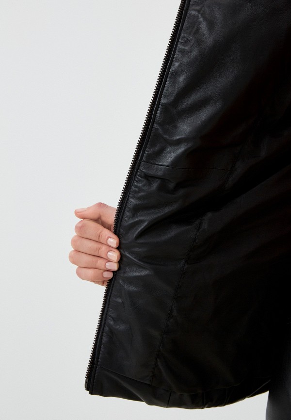 фото Куртка кожаная утепленная снежная королева