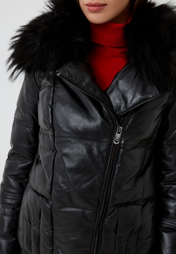 фото Куртка кожаная утепленная снежная королева