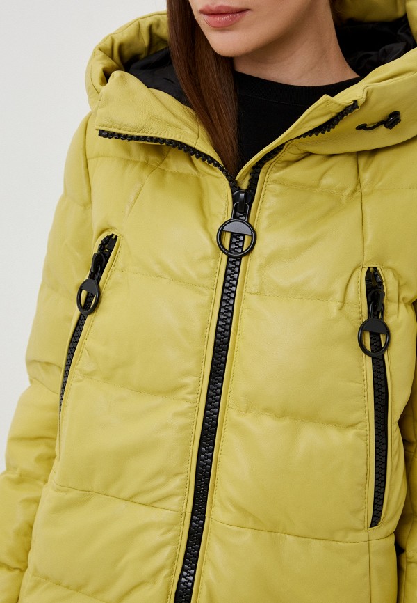 фото Куртка кожаная утепленная снежная королева