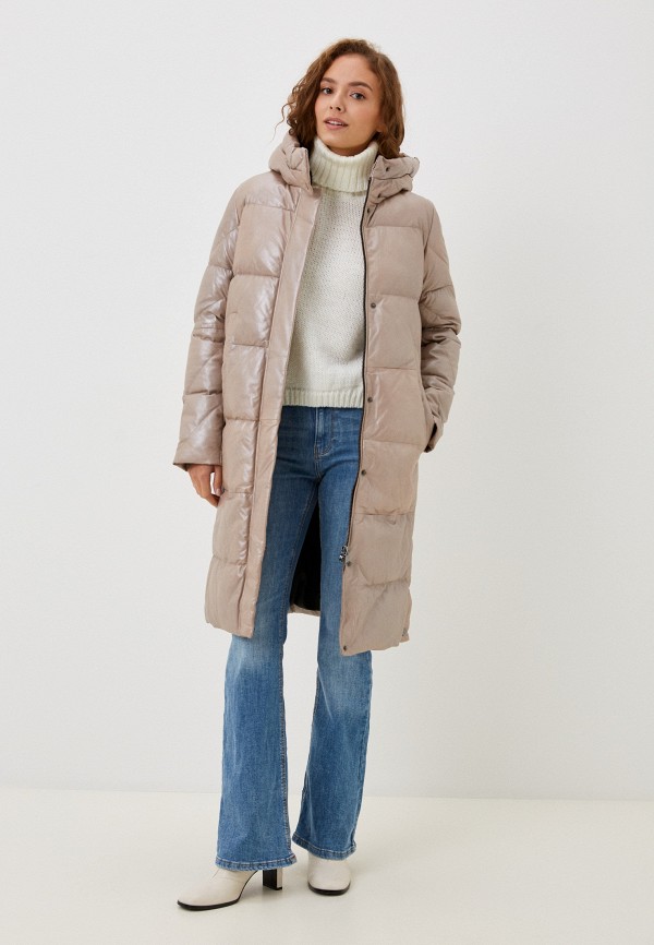 фото Куртка кожаная утепленная снежная королева