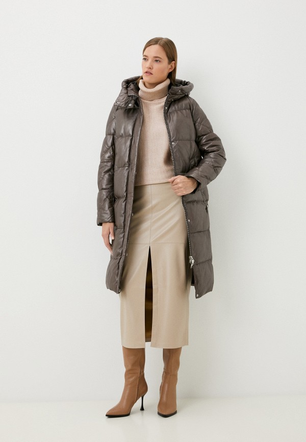 фото Куртка кожаная утепленная снежная королева