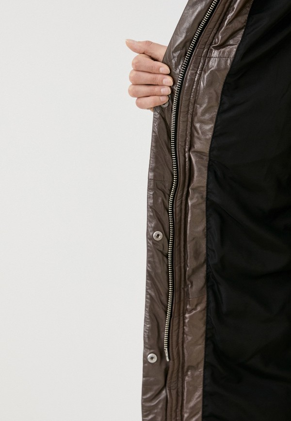 фото Куртка кожаная утепленная снежная королева