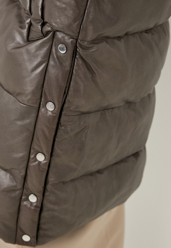 фото Куртка кожаная утепленная снежная королева