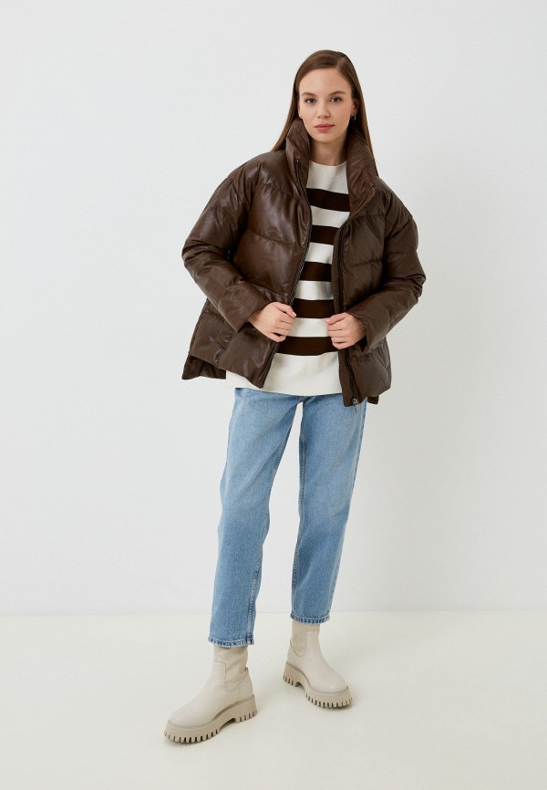 фото Куртка кожаная утепленная снежная королева