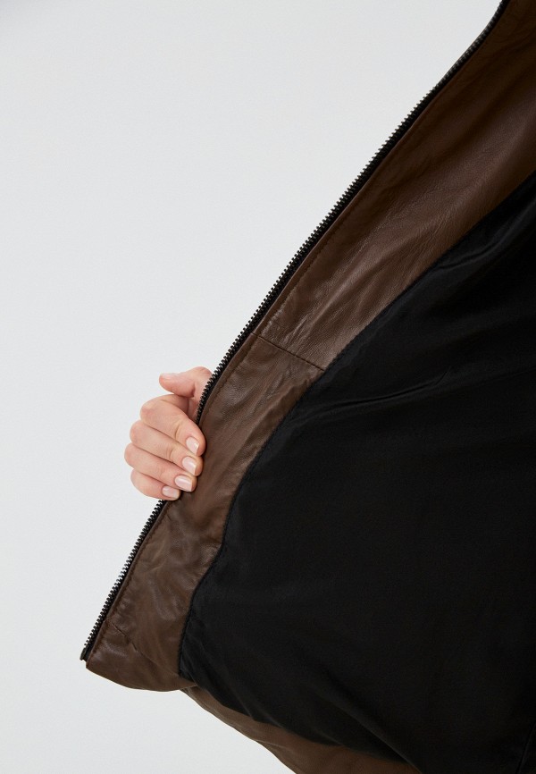 фото Куртка кожаная утепленная снежная королева