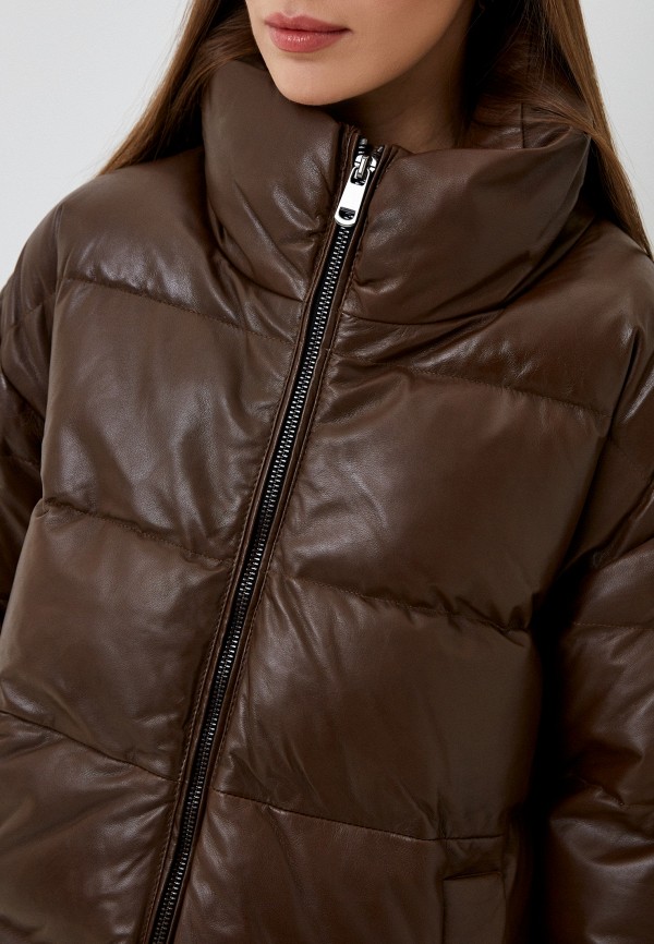 фото Куртка кожаная утепленная снежная королева