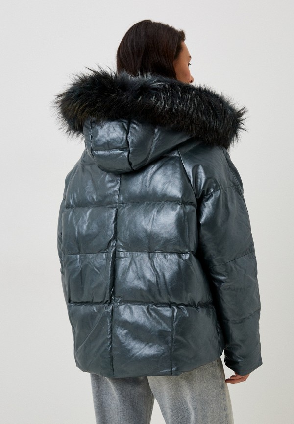 фото Куртка кожаная утепленная снежная королева