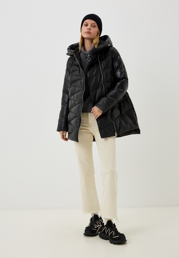 фото Куртка кожаная утепленная снежная королева