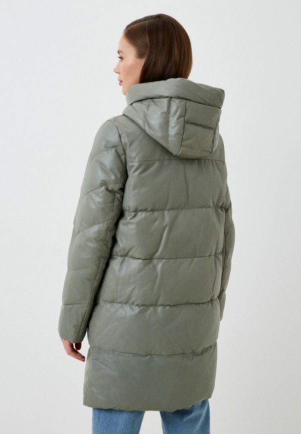 фото Куртка кожаная утепленная снежная королева