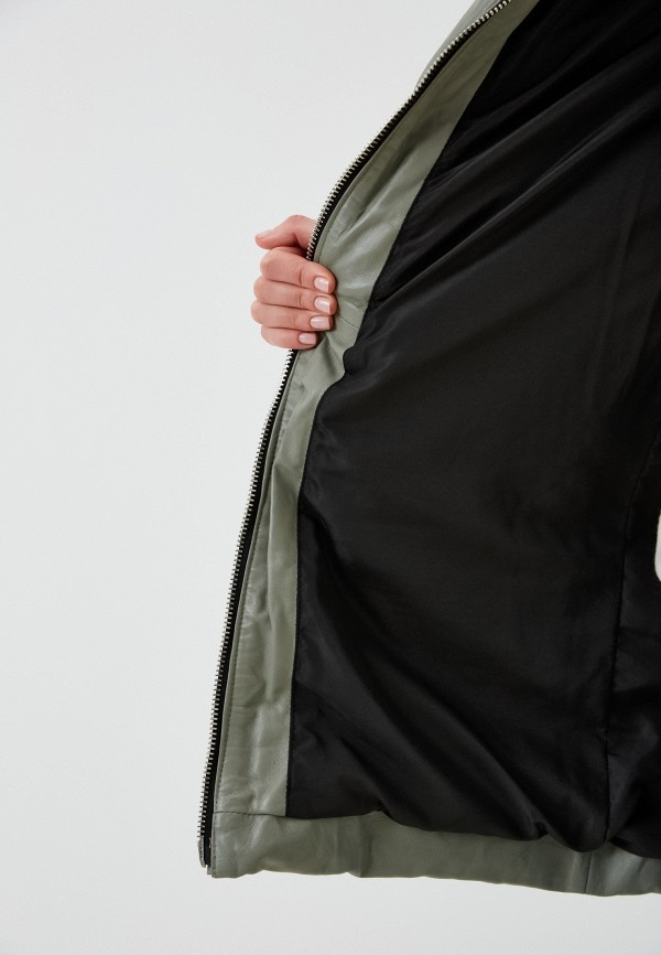 фото Куртка кожаная утепленная снежная королева