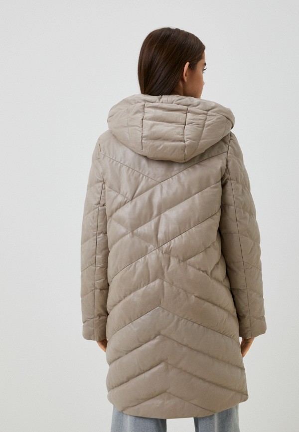 фото Куртка кожаная утепленная снежная королева