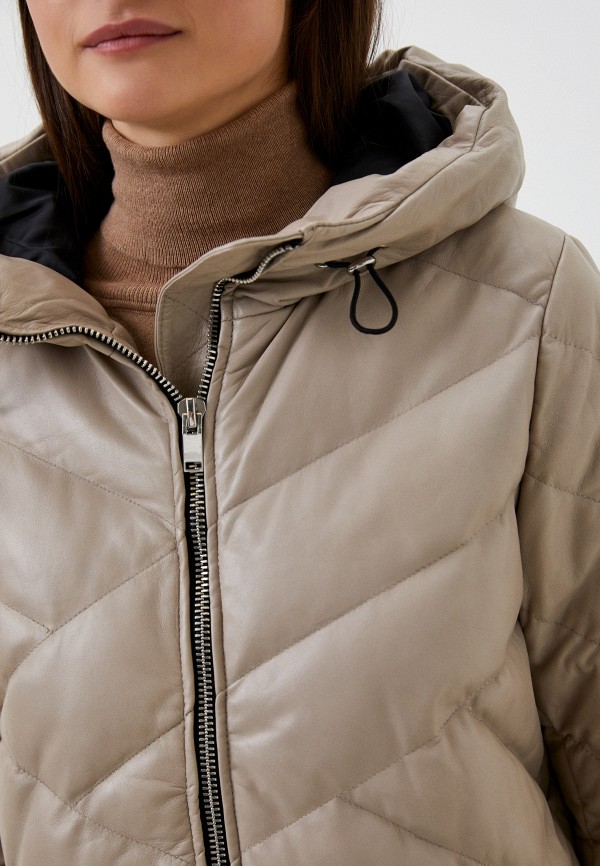 фото Куртка кожаная утепленная снежная королева